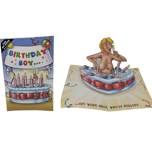 Adult humour pop - up, birthday