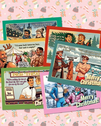 Funny gay christmas cards - gay,