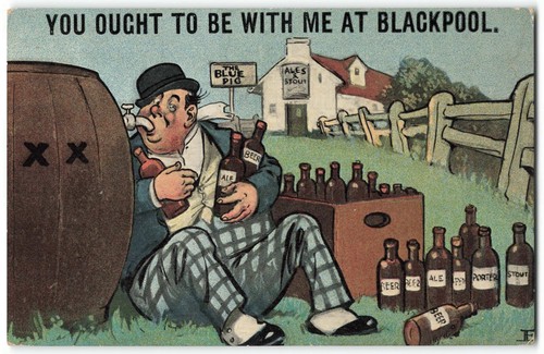 Comic blackpool postcard - comic,