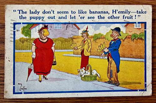 1939 vintage comic postcard - comic,