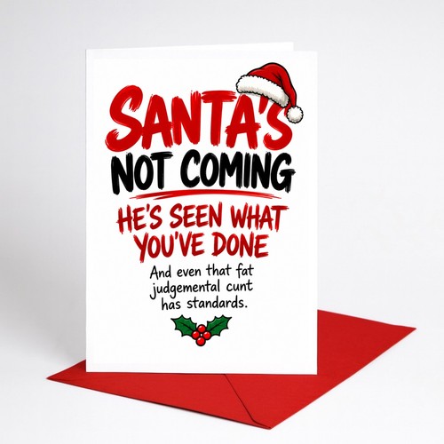 Funny rude christmas card - rude,