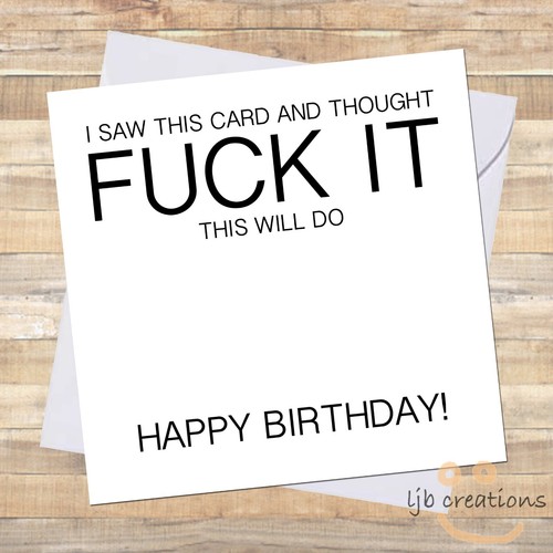 Funny it birthday - funny, card
