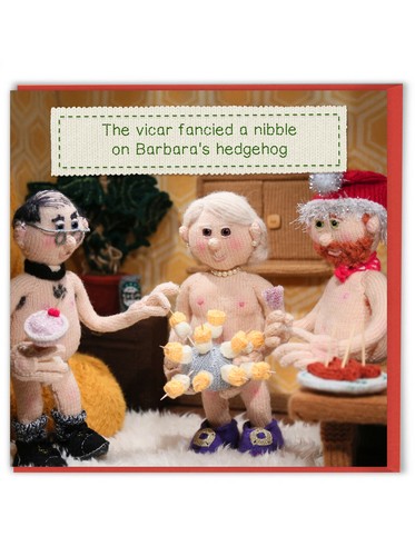 Funny christmas card - funny, nudinits