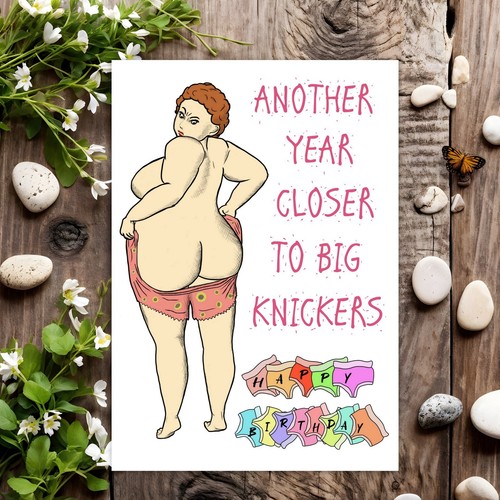 Funny birthday card - card, rude