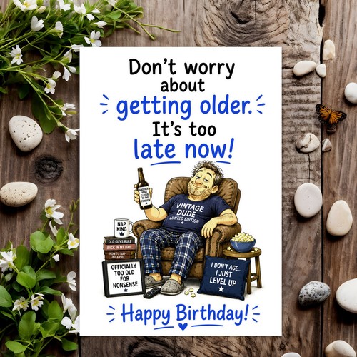 Funny birthday card - birthday,