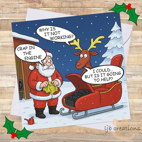 Funny christmas card broken - christmas,