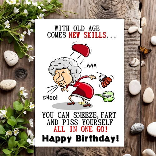 Funny birthday card - , rude