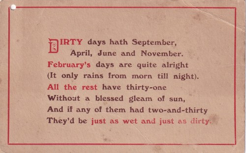 Dirty days hath september poem - september,