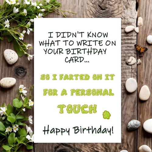 Funny birthday card rude - birthday,