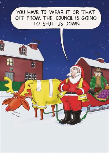Santa christmas card - christmas,