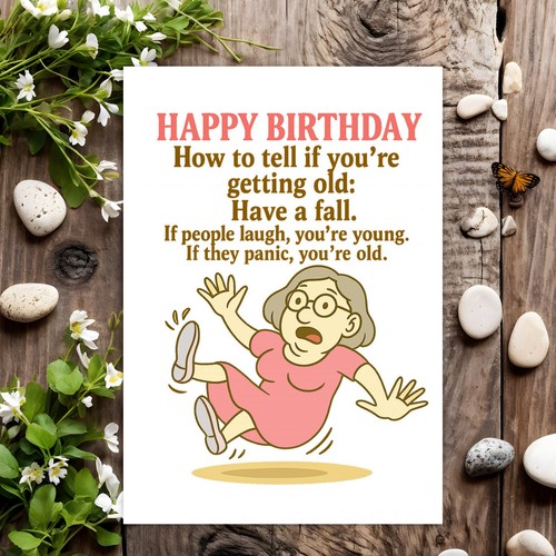 Funny birthday card - funny, joke
