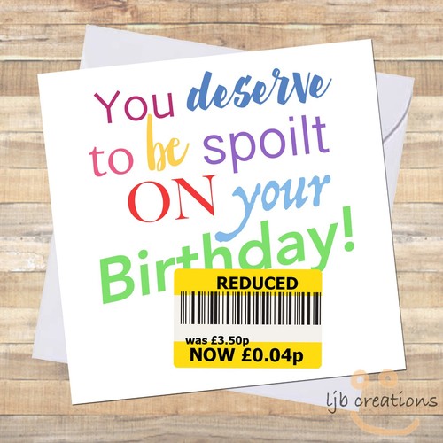 Reduced sticker birthday - reduced, card