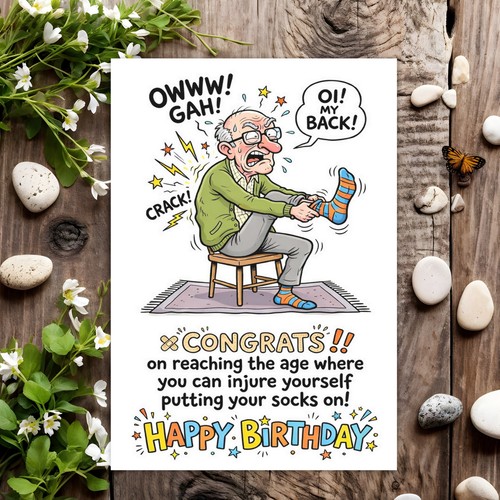 Funny birthday card joke - funny,