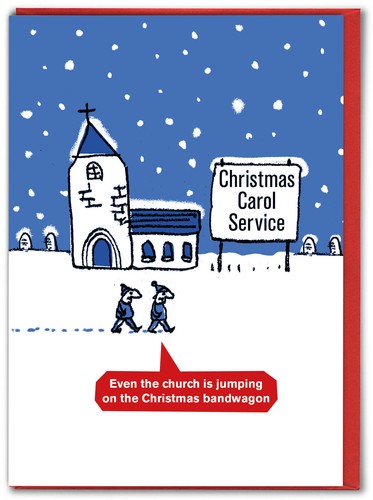 Modern toss christmas card - toss,