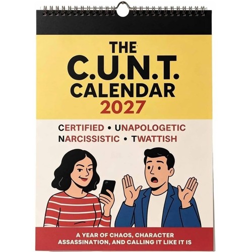 2027 wall calendar funny - calendar,,