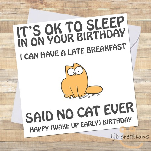 Funny cat birthday - cat, card