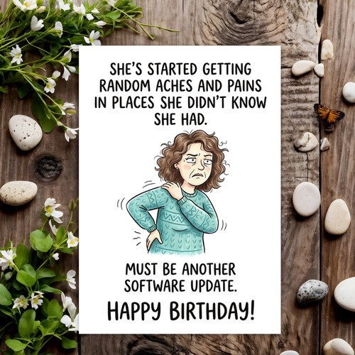 Funny birthday card joke - card,