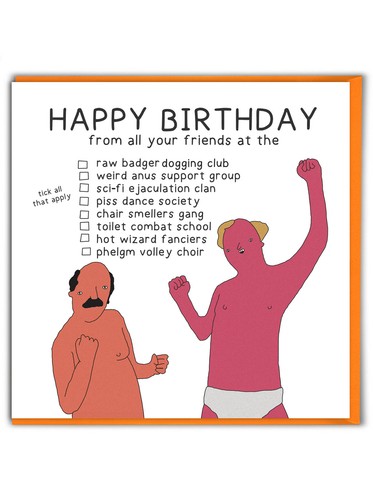 Funny birthday card - card, by