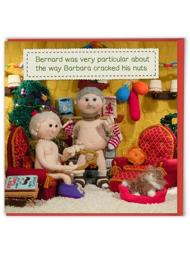 Funny christmas card - christmas, nudinits