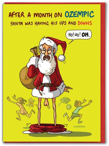 Funny christmas card - card, cheeky