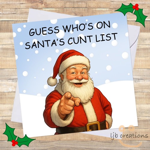 Rude santa list christmas - rude,