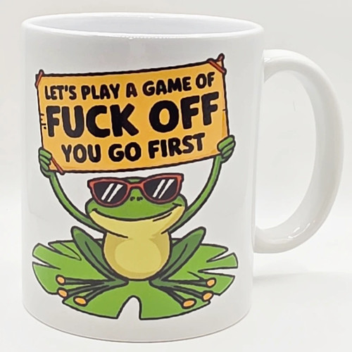 Funny frog mug rude office - frog,