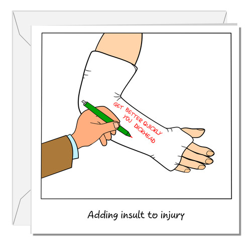 Funny broken arm - funny, card