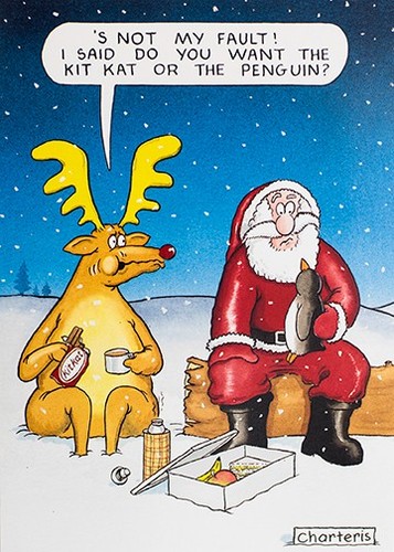 Funny christmas card santa kit - card,