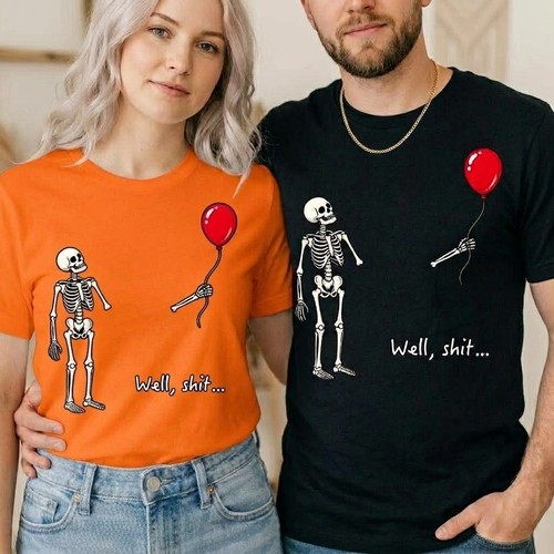 Funny skeleton lost - skeleton, balloon