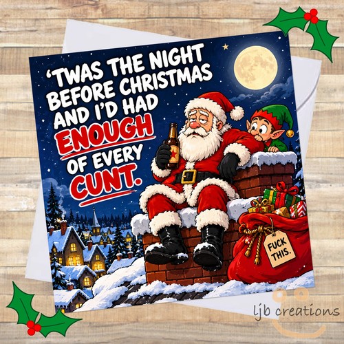 Funny rude christmas card - rude,