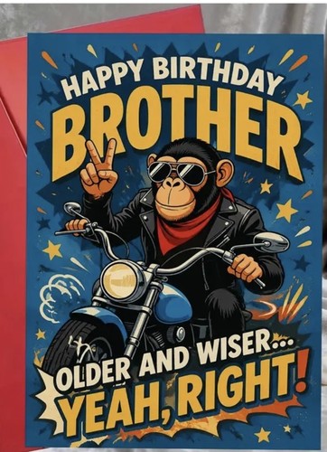 Brother birthday card funny - birthday,