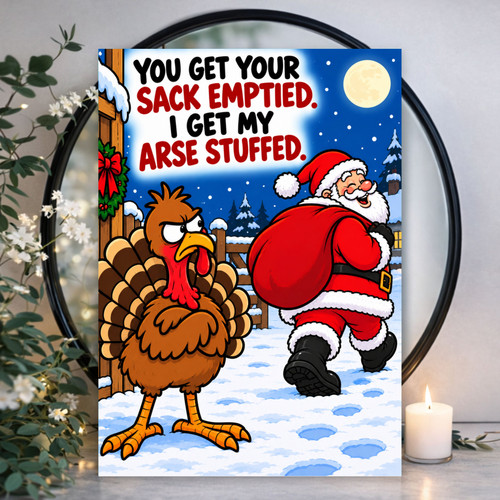 Funny rude christmas card - rude,