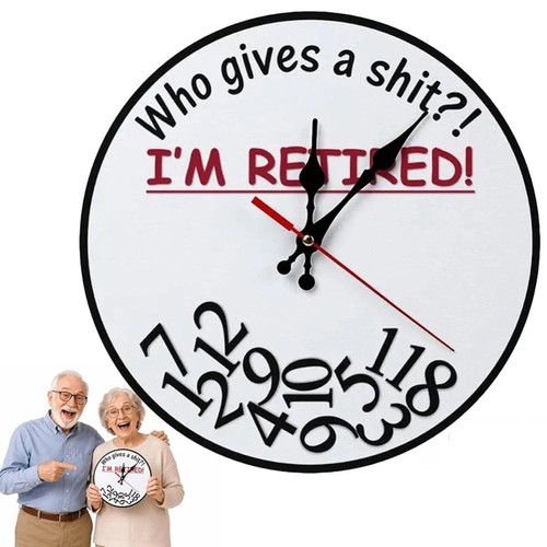 Retirement humor wall clock - retirement,