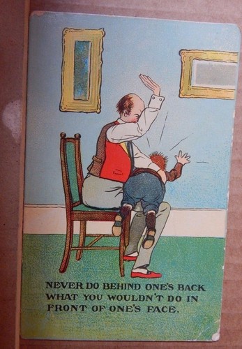 Postcard never behind one - postcard,